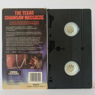 The Texas Chainsaw Massacre 1974 VHS Horror 1988 Video Treasures Slasher RARE 2