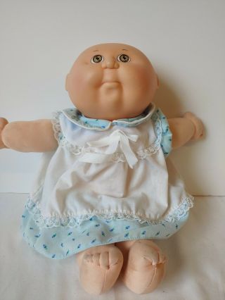 Vintage 1984 Cabbage Patch Kid Doll Bald Baby Girl Brown Eyes
