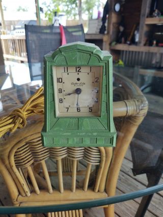Rare Auto - Lite Art Deco Advertising Clock