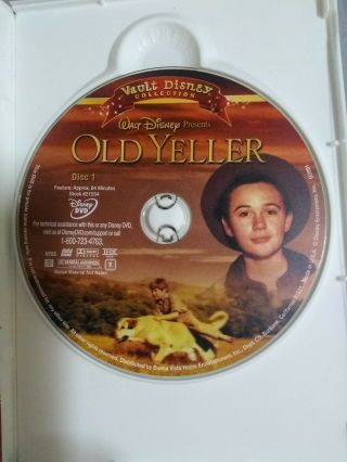 Old Yeller (DVD,  2002,  2 - Disc Set) Thick Case OOP RARE Out of Print Vault Disney 3