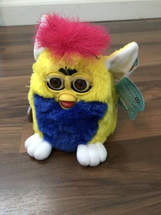 Rare 1999 Furby Babies 70 - 940 Yellow Blue Red Coloring