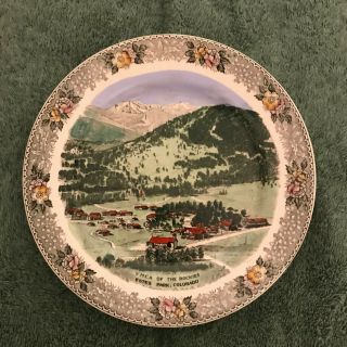 Rare Vintage Estes Park,  Co Staffordshire Plate - Made In England Adams Jonroth