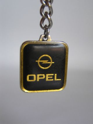 Vintage Opel Logo Badge Metal Key Chain Keyring Rare