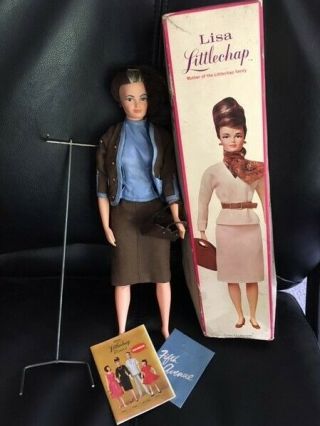 Vintage Lisa Littlechap Doll Box W/ Stand & Towel & Business Suit