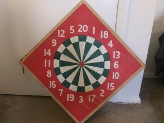 Rare 2 Sided Vintage Toohey American Dart Board,  One Side Barely