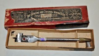 Antique 1924 Chas.  H.  Irwin Auger Bit No.  22,  With Box
