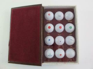 1899 - 1990 The Anthology Of Golf 12 Antique Vintage Golf Balls Display Molds Set