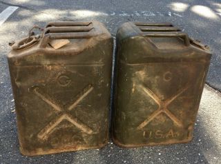Rare Korean War Us Army Qmc / Usa 1950 Dated Nesco Jerry Can Water/gas Can
