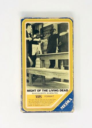 RARE Vintage Night of the Living Dead VHS Tape Early Release Media Video HORROR 2