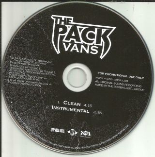 The Pack Vans W/ Rare & Instrumental Trx Promo Dj Cd Single 2006 Usa