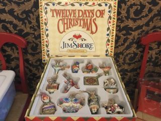 Jim Shore Heartwood Creek Rare “ 12 Days Of Christmas “ Ornaments 2005 Iob