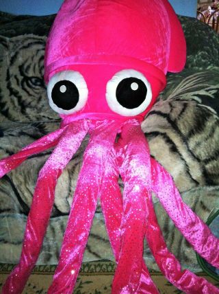 Real Jumbo Pink Octopus 4 Feet Plush Giant Large Stuffed Animals Rare