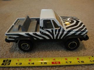 Rare Jadi Toys,  1/25 Scale Safari Pick Up Truck 4x4.  Zebra Stripes.
