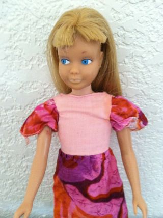 Barbie Vintage 1963 Japan Blonde Skipper Doll Mod Purple Dress Vgc