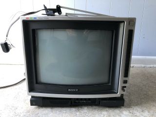 Vintage Sony 13” Trinitron Kv - 1332 Color Tv Television Retro Gaming Rare