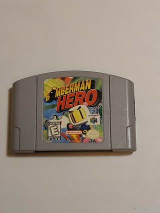 Bomberman Hero (nintendo 64,  N64) Authentic,  S&h.  Blockbuster Rare