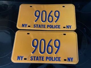 Vintage York State Police License Plate Rare Old ‘70s ‘80s Trooper Cruiser