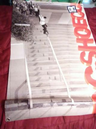 Vintage Dc Shoes Rob Dyrdek Skateboard 20 Stair Double - Sided Vinyl Poster Rare