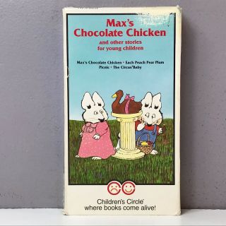 Children’s Circle Max ' s Chocolate Chicken Other Stories VHS Video Tape VTG Rare 2