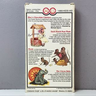 Children’s Circle Max ' s Chocolate Chicken Other Stories VHS Video Tape VTG Rare 3