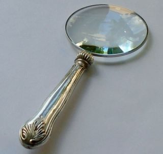 William Yates Hallmarked Sterling Silver Handle Magnifying Glass Sheffield 1912
