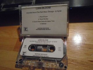 Rare Promo Luka Bloom Cassette Tape Live 1990 Chicago Ireland Folk Delirious 4tr