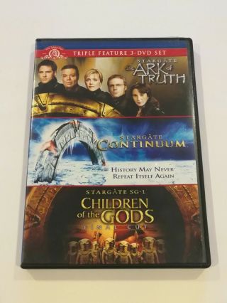 Stargate: The Ark Of Truth/continuum/children Of The Gods (dvd,  2009) Oop - Very Rare