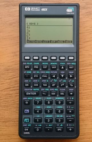 Rare Hp 48gx Scientific Graphing Calculator Black Lcd Hp48gx