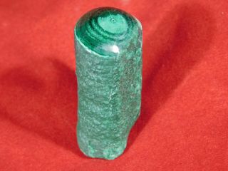 A Very Rare & 100 Natural Polished Cave Malachite Stalactite The Congo 35.  8gr