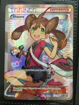 Shauna Full Art Ultra Rare Holo - Pokemon Tcg (xy Premium Trainer Box 111a) Nm
