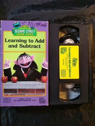 Sesame Street Learning To Add And Subtract [vhs 1987] Rare