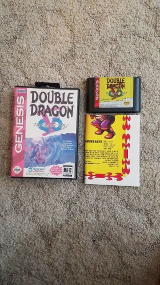 Double Dragon V 5: The Shadow Falls Complete With Case And Rare Promo Poster