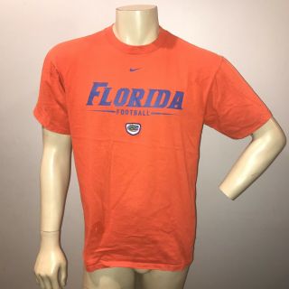 Rare Vtg Nike University Of Florida Gators Swoosh 2 Sided T Shirt 90s Orange M