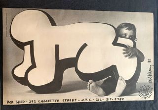Vtg 1985 Keith Haring Pop Shop Print Ad Rare Nyc Street Art Basquiat Warhol Aids
