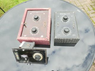 Vintage Violet Ray Wand X 2 Hollow Electron Therapy Control Boxes,  One.