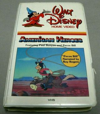 Disney American Heroes Vhs 1st Video Release 1983 Clamshell Paul Bunyon Rare