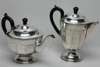 A Vintage Silver Plated Tea & Coffee Pots,  Made In England