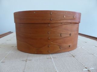 Wood Shaker Style Oval Box.  Handmade In 2019.  Completely Individual.