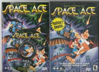 Space Ace By Don Bluth (dvd Video Game,  2000,  Playstation 2) Complete Rare