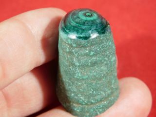 A Very Rare & 100 Natural Polished CAVE Malachite STALACTITE The Congo 39.  4gr 2