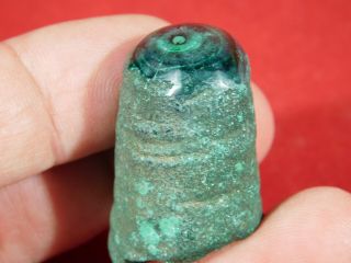 A Very Rare & 100 Natural Polished CAVE Malachite STALACTITE The Congo 39.  4gr 3
