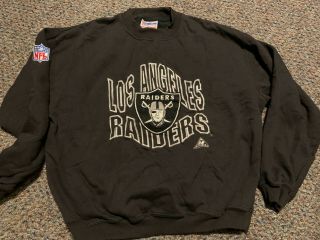 Los Angeles Raiders Rare Nfl Official Vintage Proline Sweatshirt Adult Xl