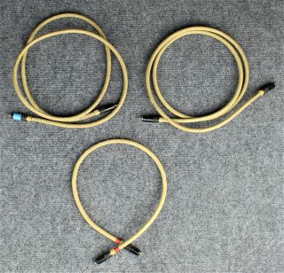 (3) Vintage Mit Audio Interface Mi - 330 Rca Audiophile Cables Rare