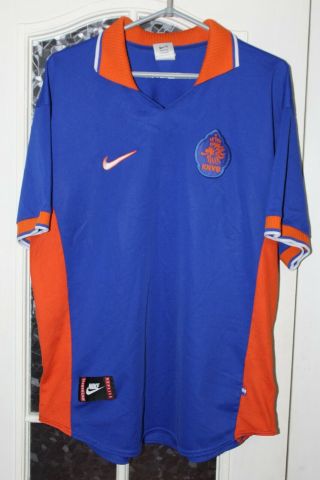 Netherlands 1997 1998 Away Nike Soccer Vintage Rare Shirt Jersey Trikot Size L