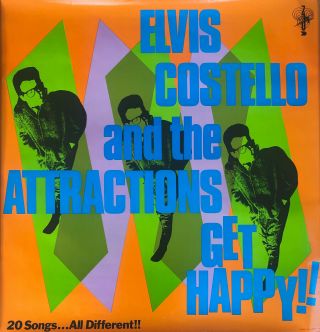 Elvis Costello & The Attractions - Get Happy - In Store Promo Poster - Rare