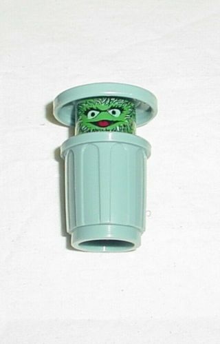 Vintage Fisher Price Little People Sesame Street Oscar The Grouch Trash Can