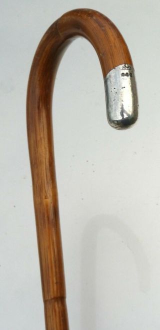 Fine Vintage/antique Hallmarked Silver Tipped Walking Stick Cane London 1922 35 "