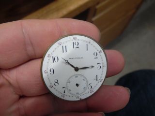 Antique 1905 Waltham Pocket Watch Movement - 7j - 12 S