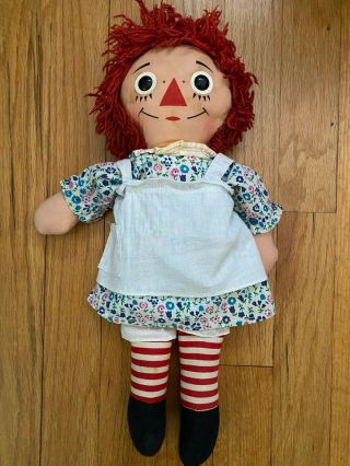 Vintage Knickerbocker Raggedy Ann Cloth Doll 16 " Tall