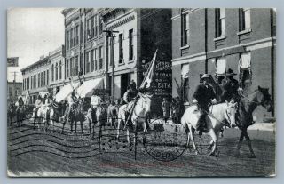 American Indians On Parade Huron Sd Antique Postcard